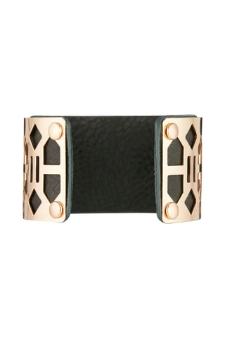 Pulseira aberta Acheron Dourado e verde-escuro 