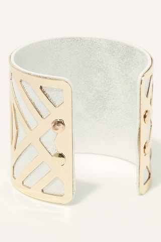 Pulseira aberta Nilos Dourado e cinzento  