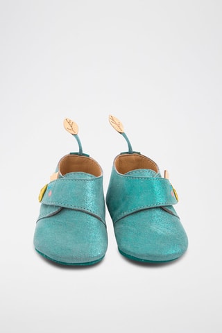 Chaussons en nubuck oie Le voyage d'Olga  - Turquoise - De 0 à 6 mois