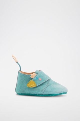 Chaussons en nubuck oie Le voyage d'Olga - Turquoise - 12 à 18 mois