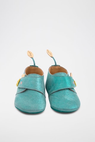 Chaussons en nubuck oie Le voyage d'Olga - Turquoise - 12 à 18 mois