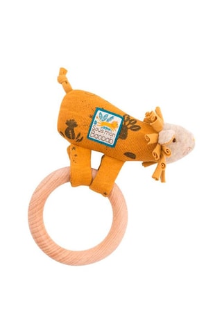 Hochet lion en bois Sous mon baobab  - Dès la naissance