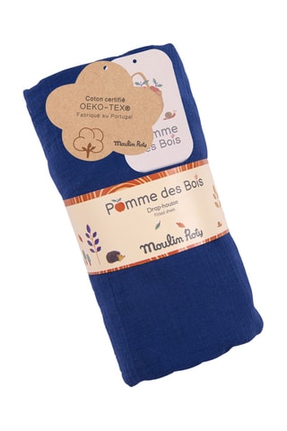Drap-housse Pomme Des Bois - Bleu roi - 70 x 140 cm