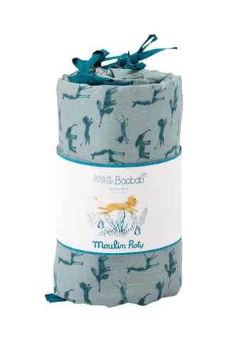 Tour de lit Sous mon baobab - Bleu canard - 180 x 33 cm