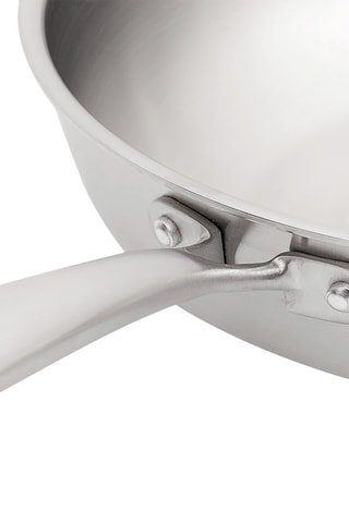 3 poêles en acier inoxydable Gourmet - 24/28/32 cm