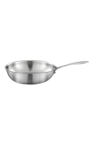 Wok en acier inoxydable Gourmet - 28 cm
