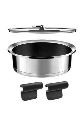 Batterie de cuisine en acier inoxydable et en silicone Ycône - 4 pièces