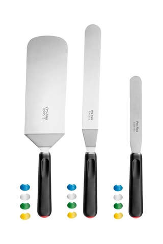3 spatules pâtisserie en acier inoxydable Pro Flex