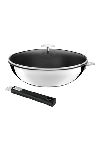 Wok en acier inoxydable - 28 cm