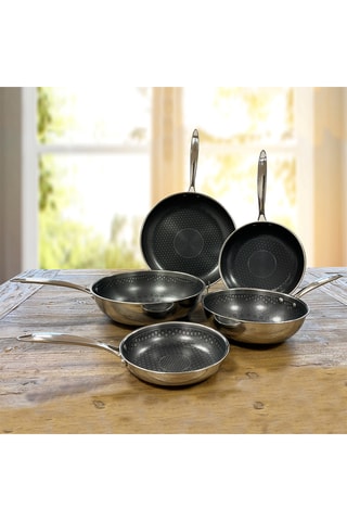 Wok en acier inoxydable - 24 cm