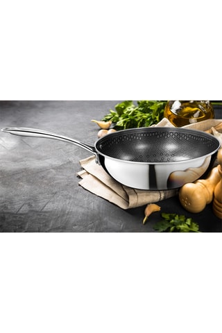 Wok en acier inoxydable - 24 cm