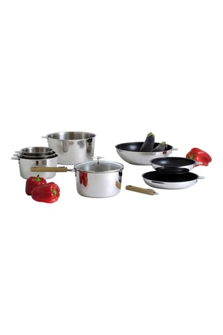 3 casseroles en acier inoxydable - 16/18/20 cm - 1,5 l