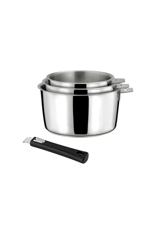 Batterie de cuisine en acier inoxydable - 4 pièces