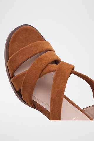Nubuck Sandalen met Hak Javine - Camel
