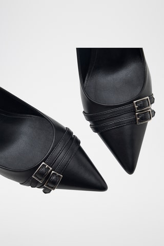 Geitenleren Pumps Flora - Zwart