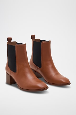 Kalfsleren Chelsea Boots Marcia - Bruin
