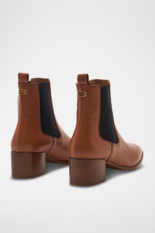 Kalfsleren Chelsea Boots Marcia - Bruin