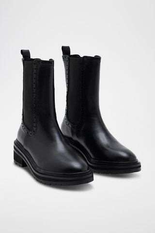 Kalfsleren Chelsea Boots Mayfair - Zwart