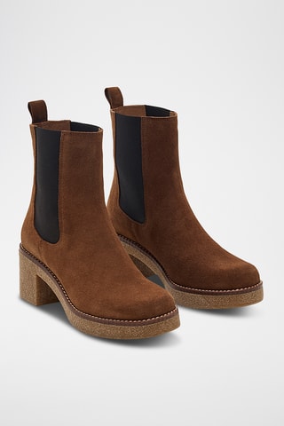 Kalfsleren Chelsea Boots Mirage - Bruin