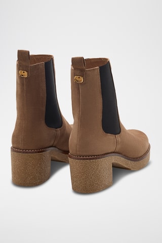 Kalfsleren Chelsea Boots Mirage - Taupe