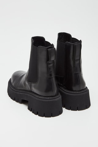 Kalfsleren Chelsea Boots - Zwart
