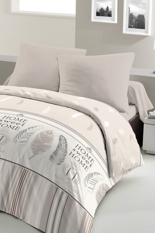 Conjunto de edredão - 82 g/m² 
Bege e creme