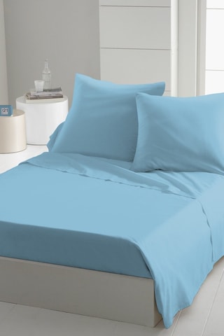 Lençol liso - Azul-claro