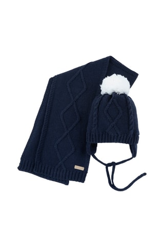 Muts en Sjaal - Marineblauw