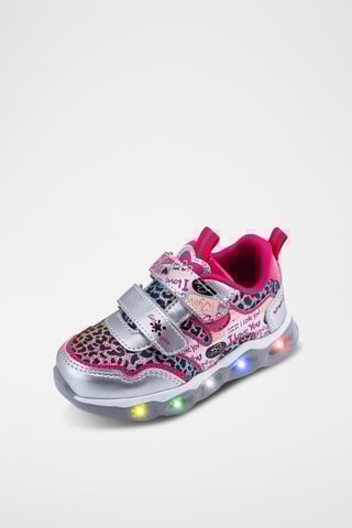 Lichtgevende Sneakers - Zilverkleurig en Roze