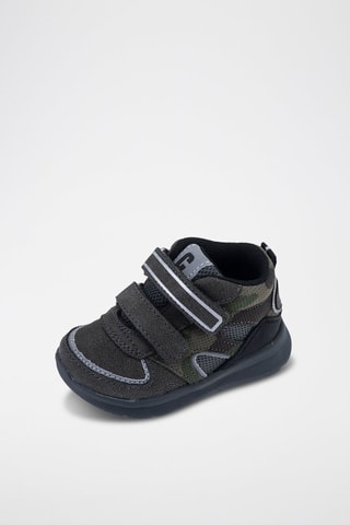 Hoge sneakers- Donkergrijs en Kaki