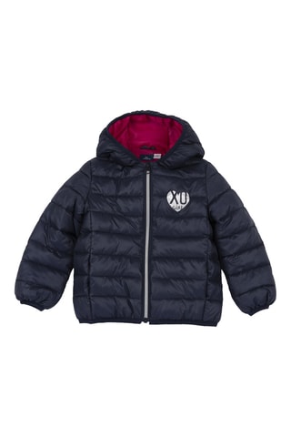 Gewatteerde Jas met Capuchon - Marineblauw