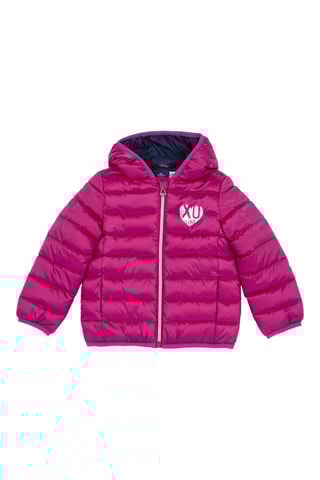 Gewatteerde Jas met Capuchon Roze
