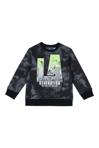 Sweater met Tie and Dye Effect - Zwart en Grijs