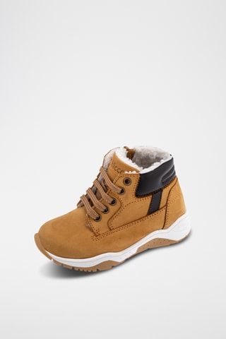 Gevoerde Leren Boots - Camel