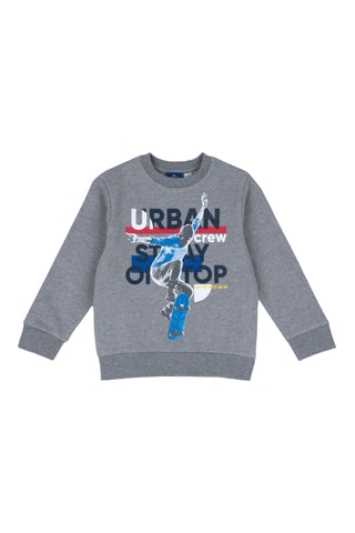 Sweater - Gemêleerd Lichtgrijs