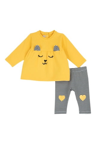 Top en Legging - Geel en Zwart