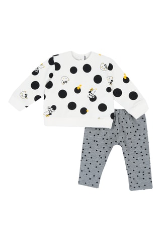 Sweater en Legging - Wit en Grijs