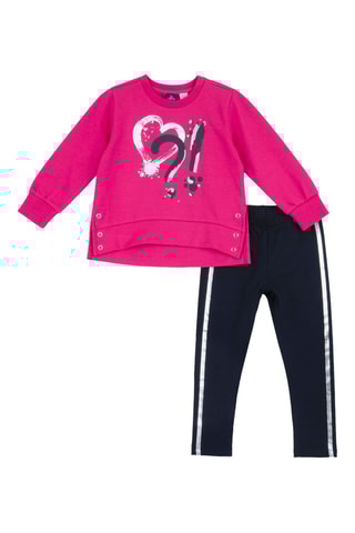 Sweater en Legging - Roze en Donkerblauw