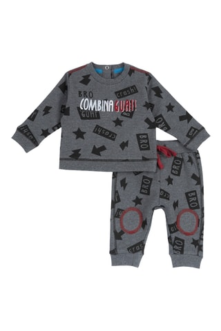 Sweater en Joggingbroek - Gemêleerd Grijs