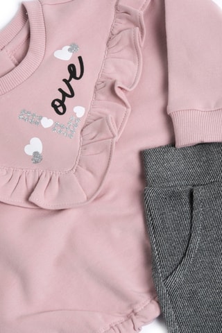 Sweater en Broek - Zachtroze en Donkergrijs