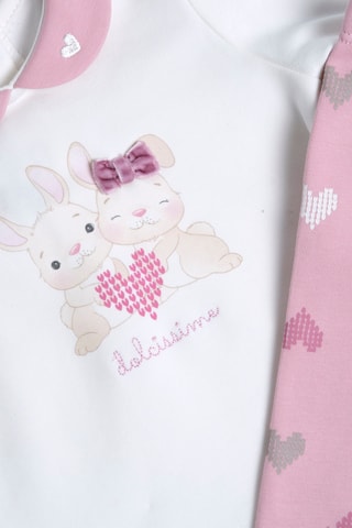 T-shirt en Legging - Wit en Roze