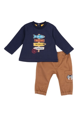 T-shirt en Broek - Bruin