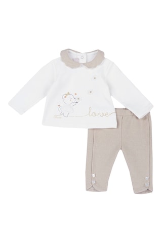 T-shirt en Broek - Wit en Beige