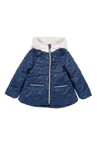 Gewatteerde Jas met Capuchon - Marineblauw