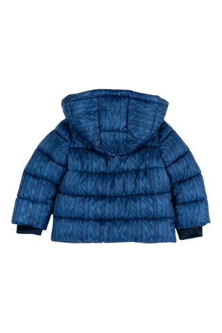 Gewatteerde Jas met Capuchon - Blauw