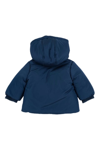 Gewatteerde Jas met Capuchon - Marineblauw