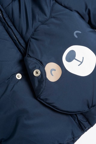 Gewatteerde Jas met Capuchon - Marineblauw