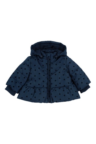 Gewatteerde Jas met Capuchon - Marineblauw