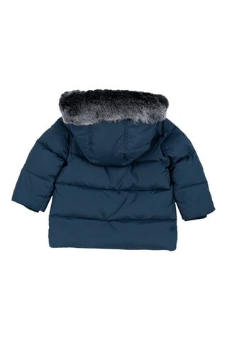 Gewatteerde Jas met Capuchon - Marineblauw