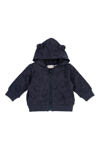 Sweater met Capuchon en Oortjes - Marineblauw